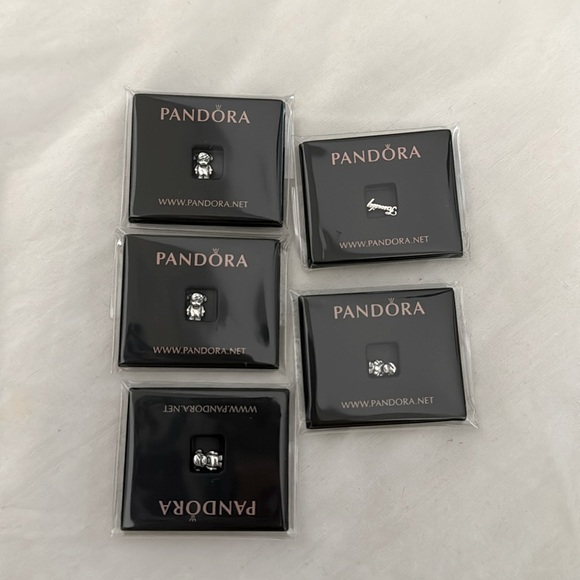 Pandora inserts for locket charm necklace - 3 girls, 1 boy, 1 family - Picture 1 of 4